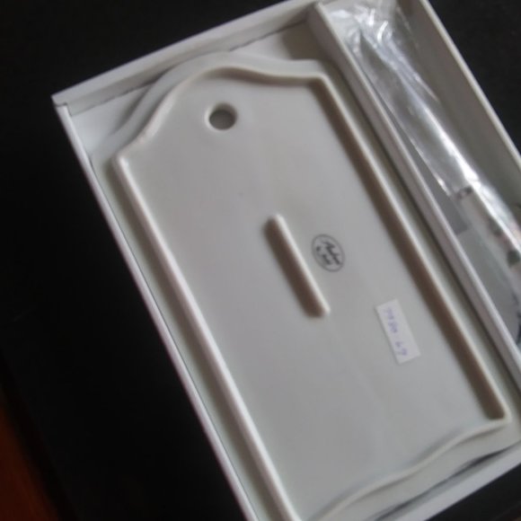 Andrea By Sadek Porcelain Cheese board with matching knife - Picture 6 of 12